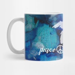 Peace Love Lakes - Great Lakes Michigan Style Mug